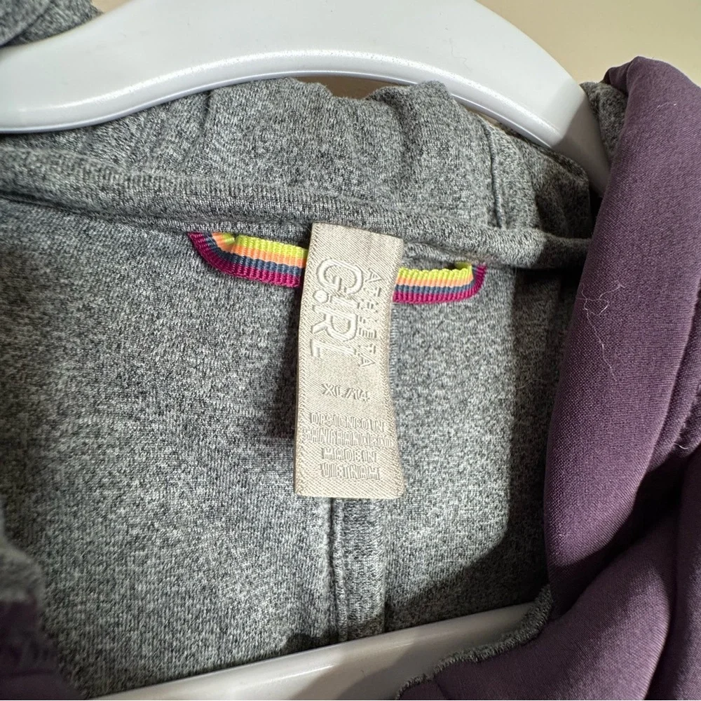 Athleta Girl Comfy Jacket- Size XL 14 Purple Lined